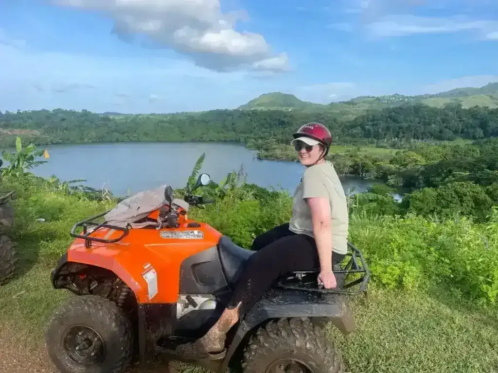 Tourists enjoying quad biking adventure in Nosy Be Madagascar